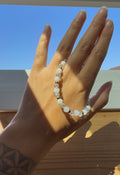 Perlenarmband Mondstein