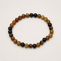 Herrenarmband aus Lavastein, Calcit & Tigerauge