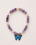 Perlenarmband lila Quarz