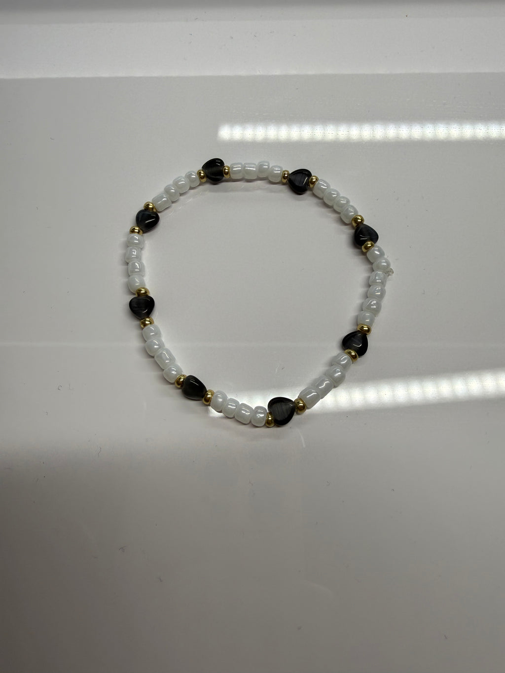 Perlenarmband Herz
