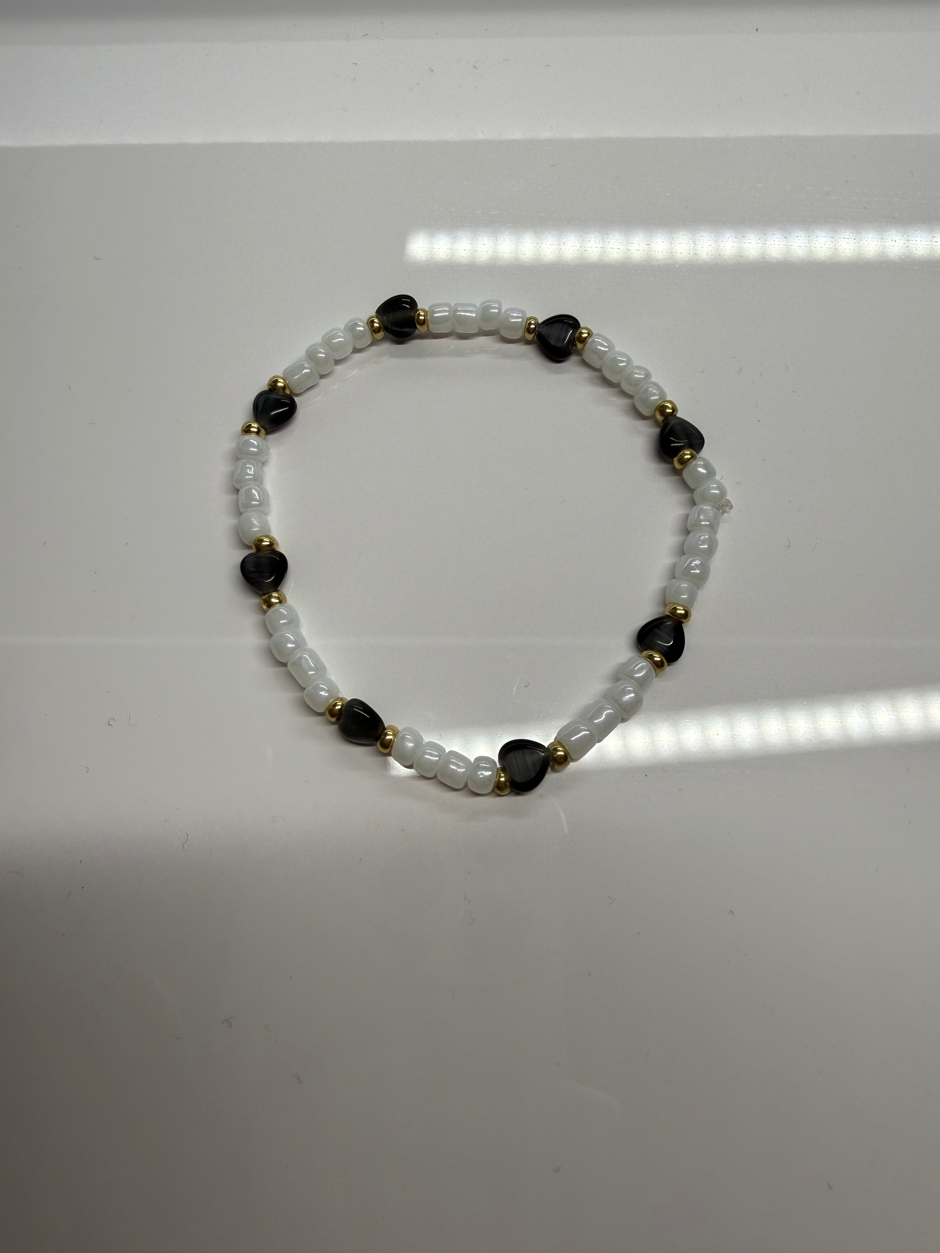 Perlenarmband Herz