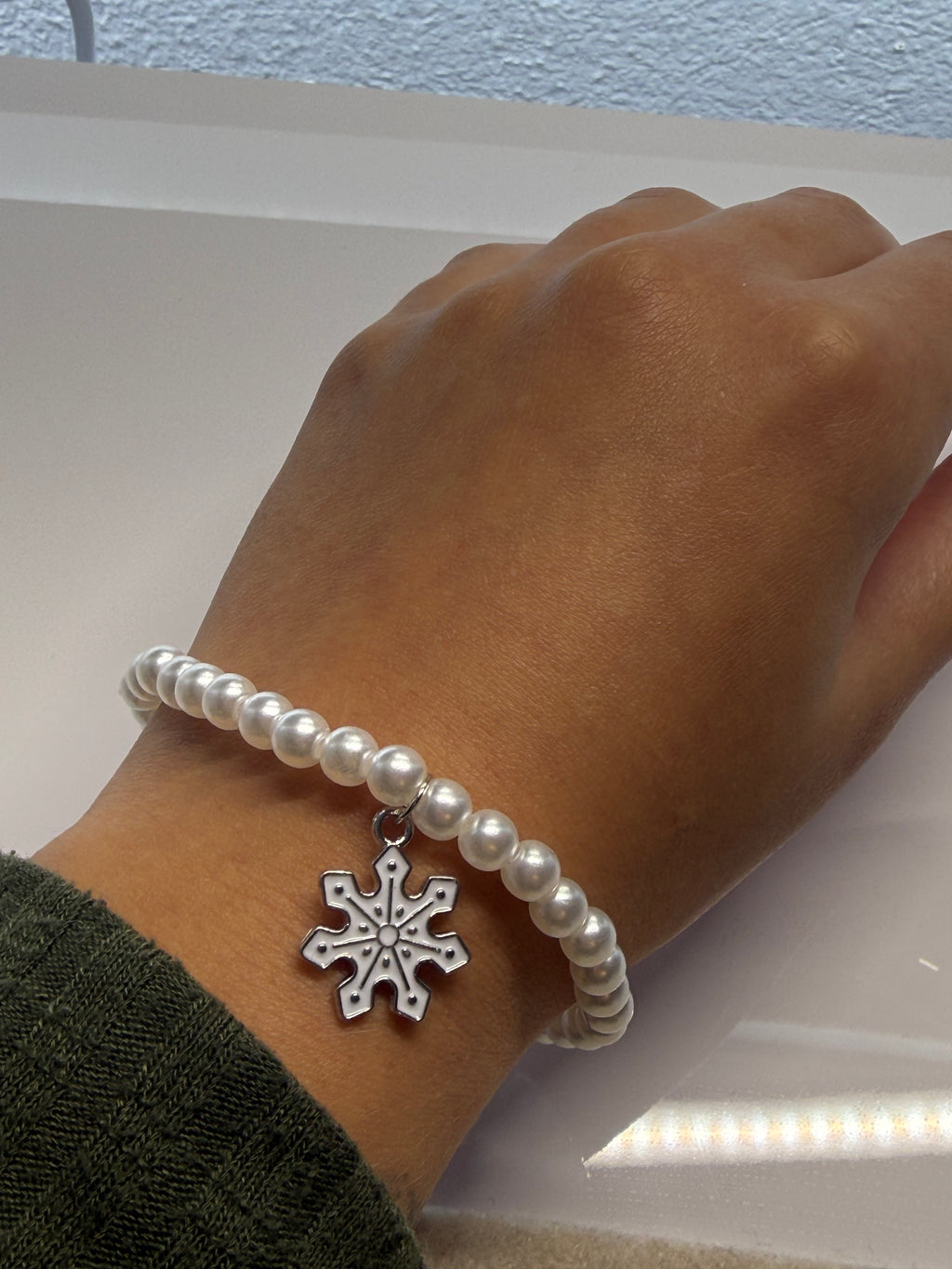 Perlenarmband Flöckchen